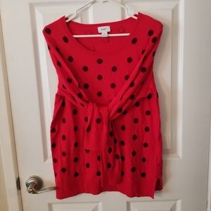 Old Navy Sweater Red Polkadot- Size M